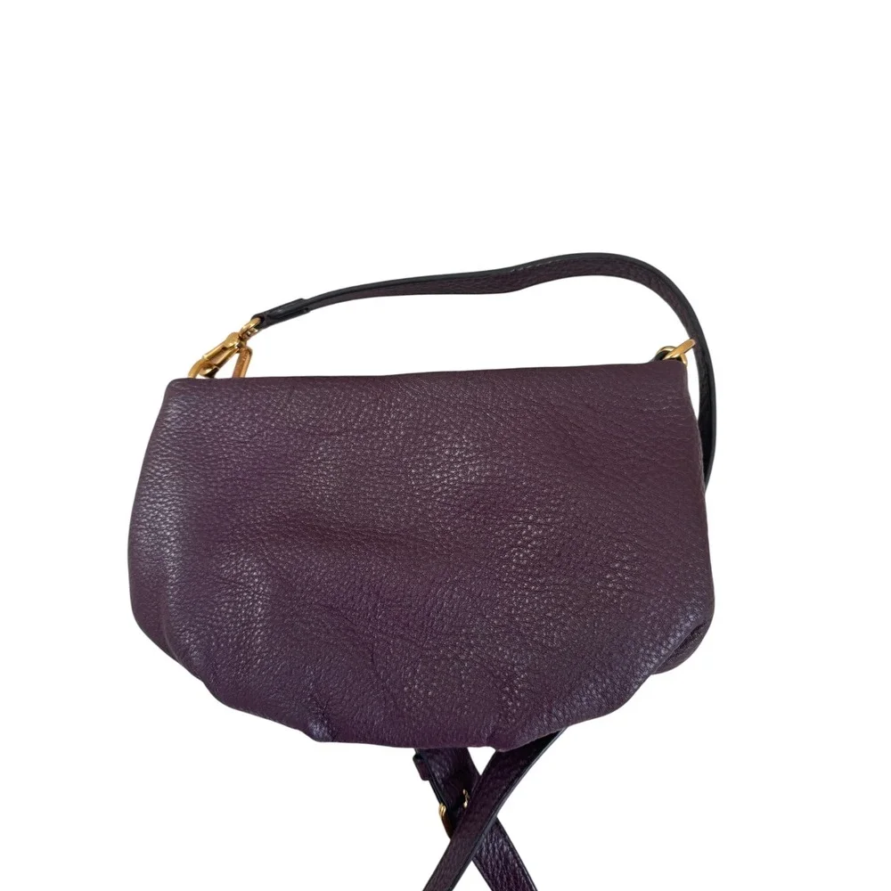 Marc by Marc Jacobs Purple Leather Crossbody Bag M0009470 604 Gold Hardware‎